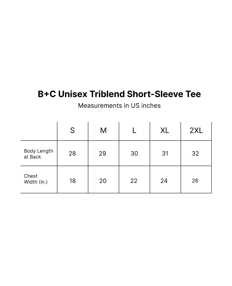 Blue Sui Unisex Triblend Short Sleeve Tee